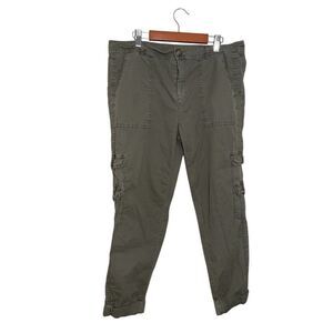 Joie Cargo Pants Tapered‎ Ankle Women’s Size 10 Cotton Olive Green